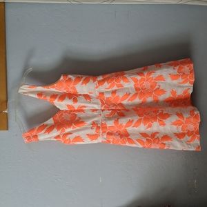 JCrew orange flower dress